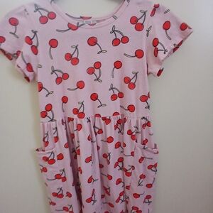 Harper Canyon Pink Dress with Cherry Print